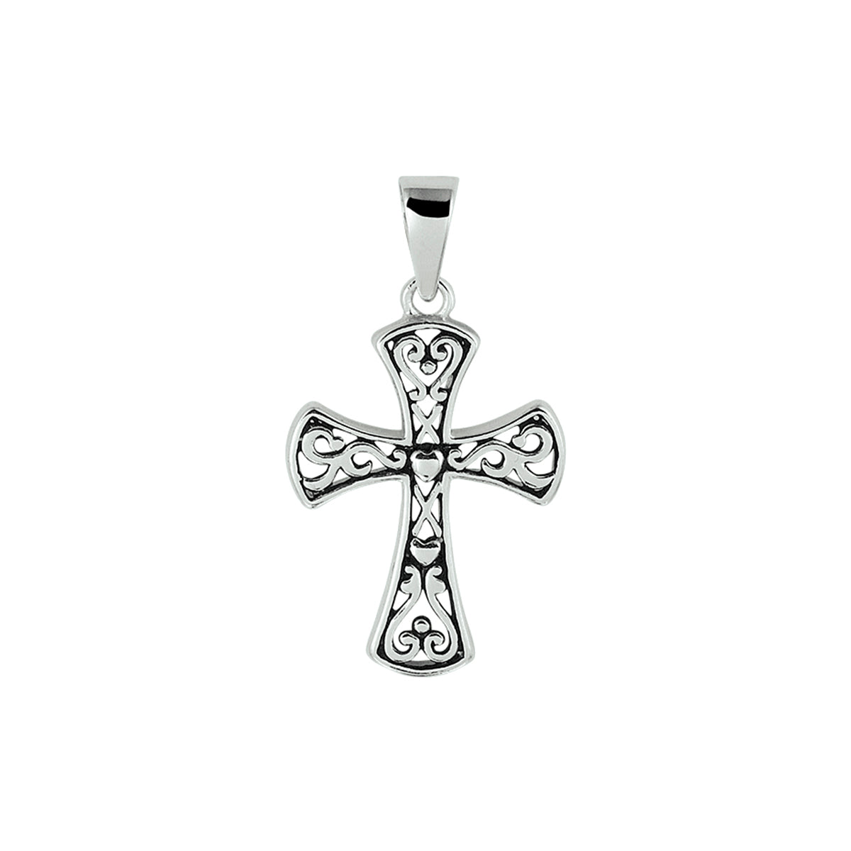 Anhänger Oxi-Kreuz Silber oxidiert
