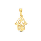 Anhänger Hand der Fatima 14K Gelbgold