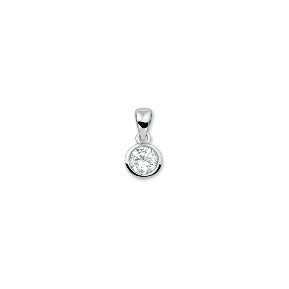 hanger zirkonia zilver gerhodineerd