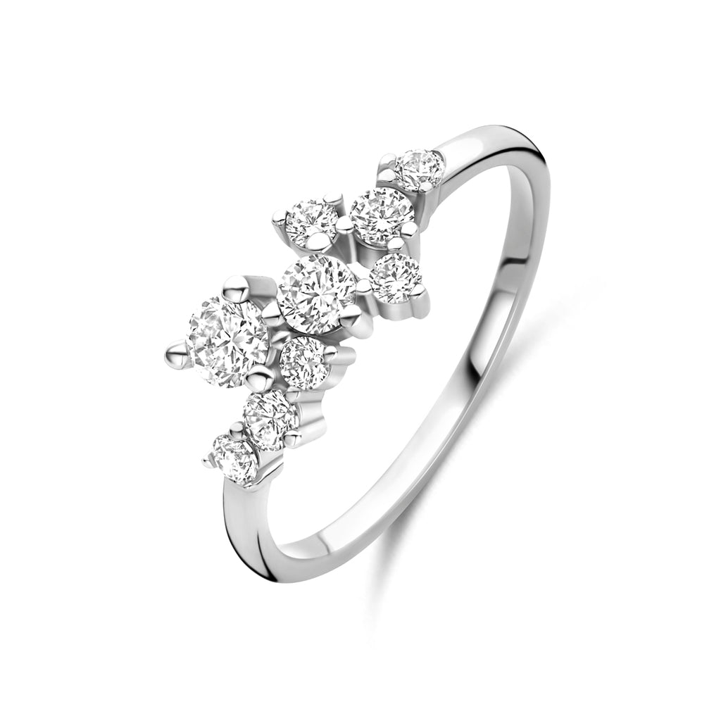 Ring Zirkonia Silber rhodiniert
