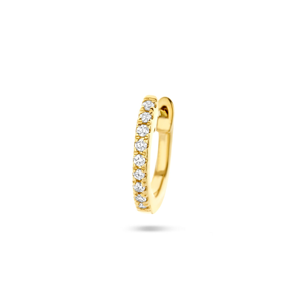 Klappcreole Diamant 0,03ct H SI 9,5mm pro Stück 14K Gelbgold