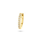Klappcreole Diamant 0,03ct H SI 9,5mm pro Stück 14K Gelbgold