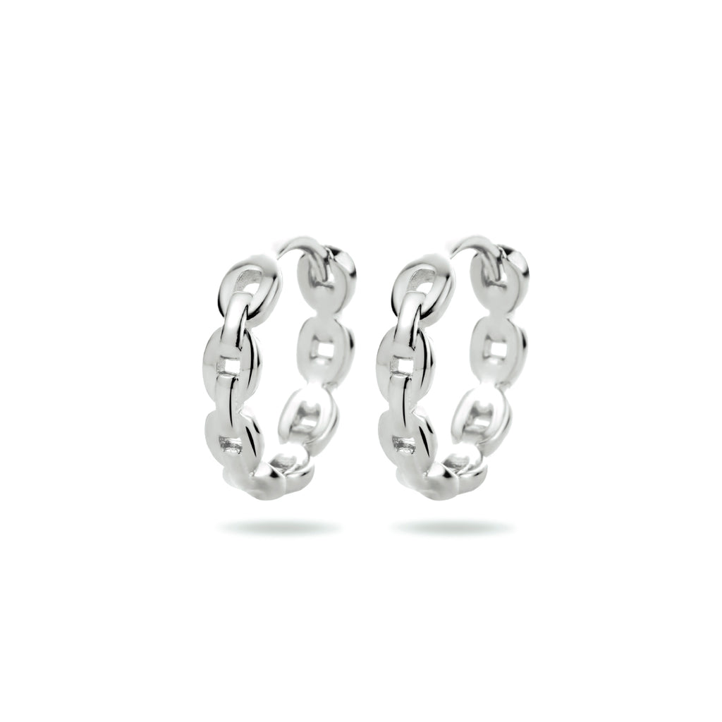 klapoorringen schakel zilver gerhodineerd