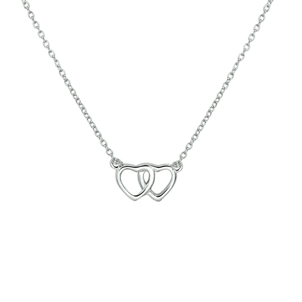 Halskette Herz 36 + 4 cm Silber rhodiniert