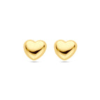 Ohrstecker Herzchen 12 mm 1 Mikron vergoldet (Gelbgold)