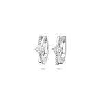 klapoorringen zirkonia 16 mm zilver gerhodineerd