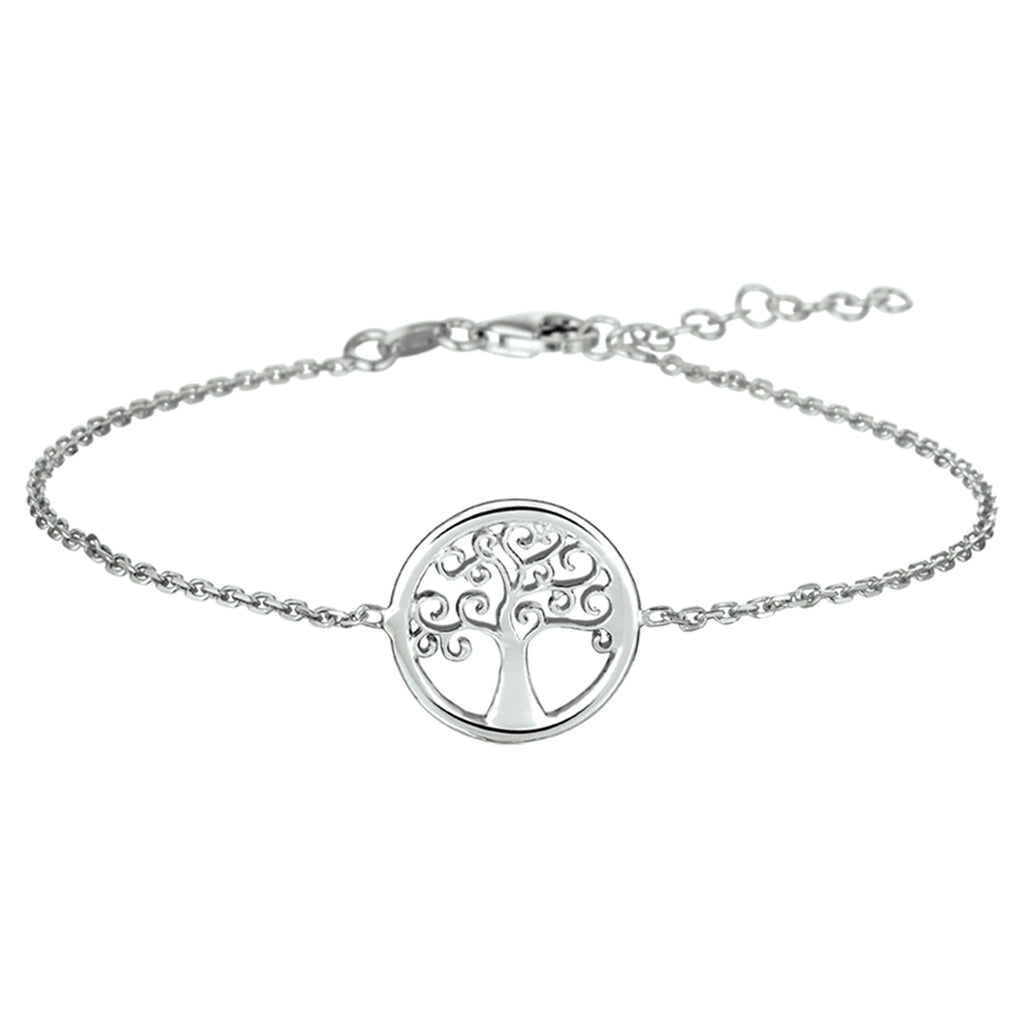 armband levensboom 1,5 mm 17 + 3 cm zilver gerhodineerd