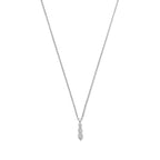 collier zirkonia 42 - 45 cm zilver gerhodineerd