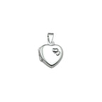 medaillon hart 13 mm zilver gerhodineerd