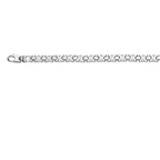 Armband King flach 6,5 mm Silber rhodiniert