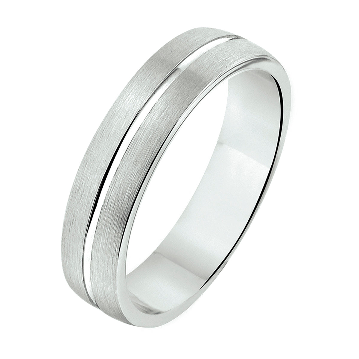 ring a303 - 5 mm - zonder steen zilver gerhodineerd