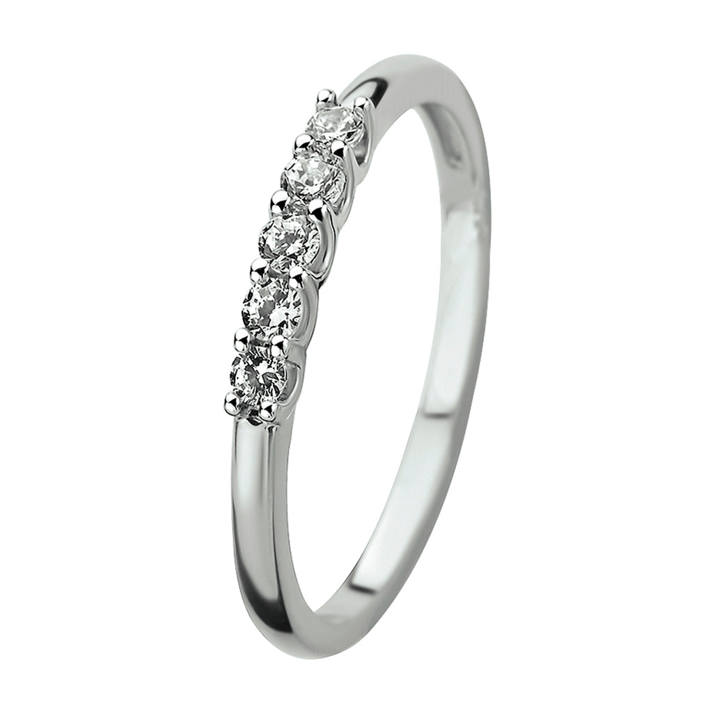 ring zirkonia 14K witgoud