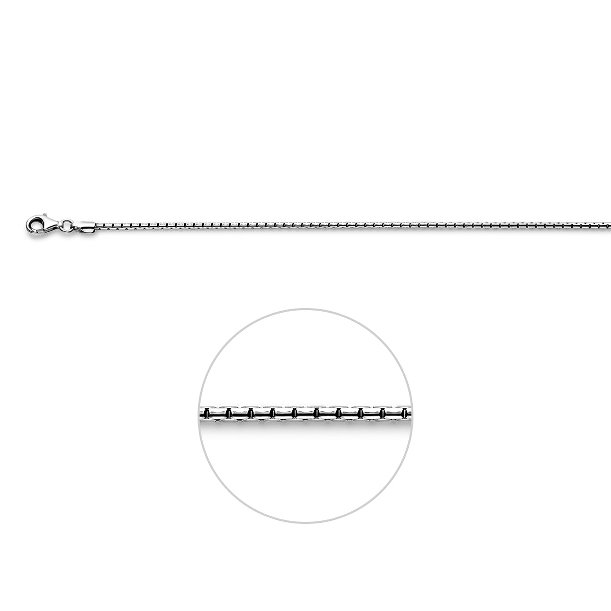 venetiaans 1.6 mm zilver geoxideerd