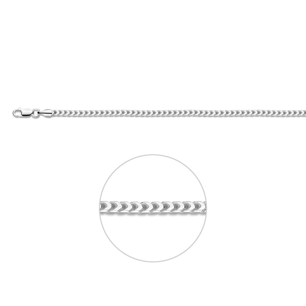 gourmette 3,0 mm silberweiß
