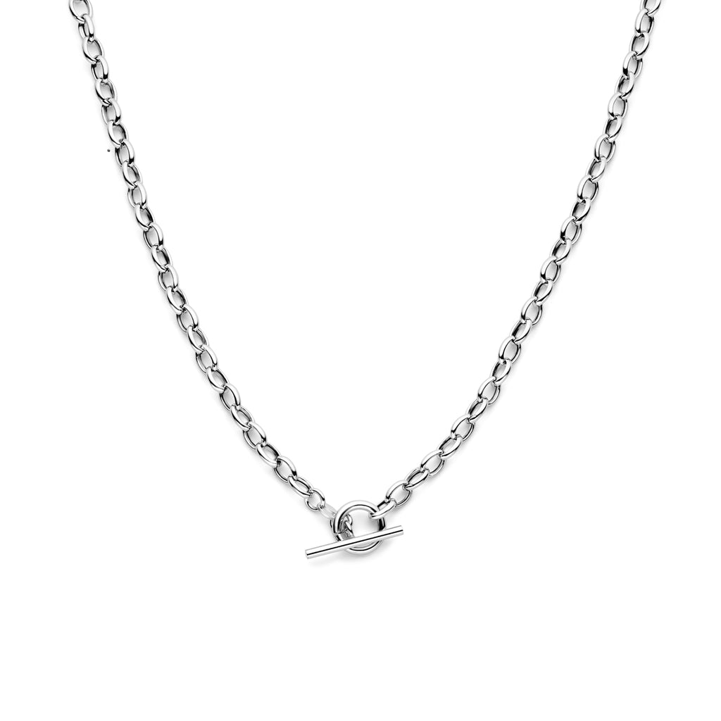 Halskette Marine 5 mm 42 cm Knebelverschluss Silber rhodiniert