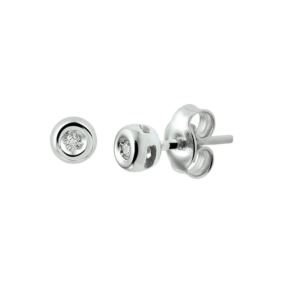 Ohrstecker Diamant 0,02 ct (2x0,01 ct) h si 14K Weißgold