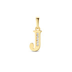 Anhänger Buchstabe Zirkonia 14K Gelbgold