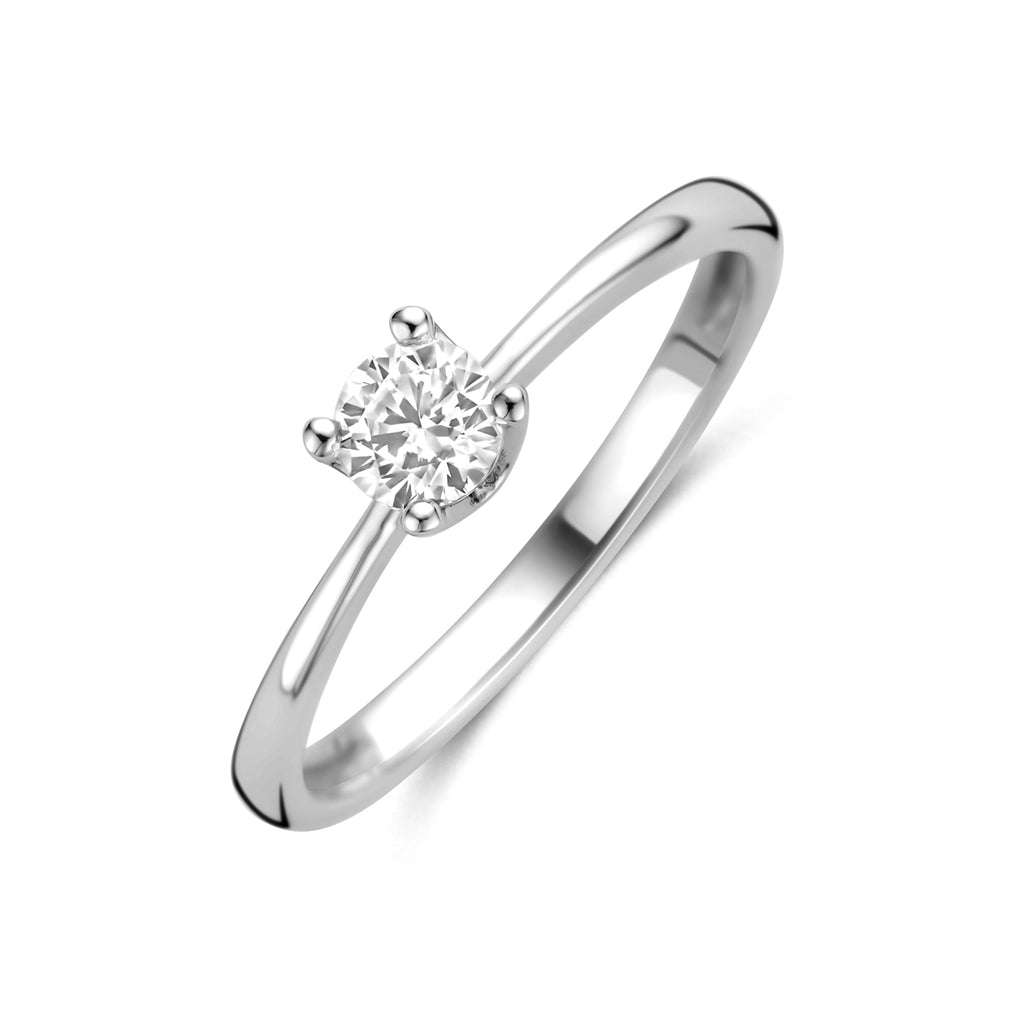 Ring Zirkonia Silber rhodiniert