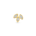 Flat Back Piercing Zirkonia 5,5 mm 14K Gelbgold