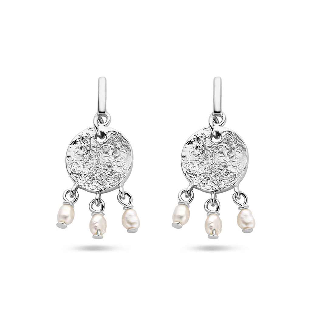 oorhangers parel zilver gerhodineerd