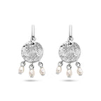 oorhangers parel zilver gerhodineerd