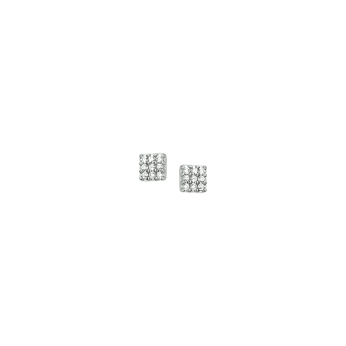 oorknoppen zirkonia zilver gerhodineerd