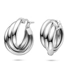 Ohrringe 21 mm Silber rhodiniert