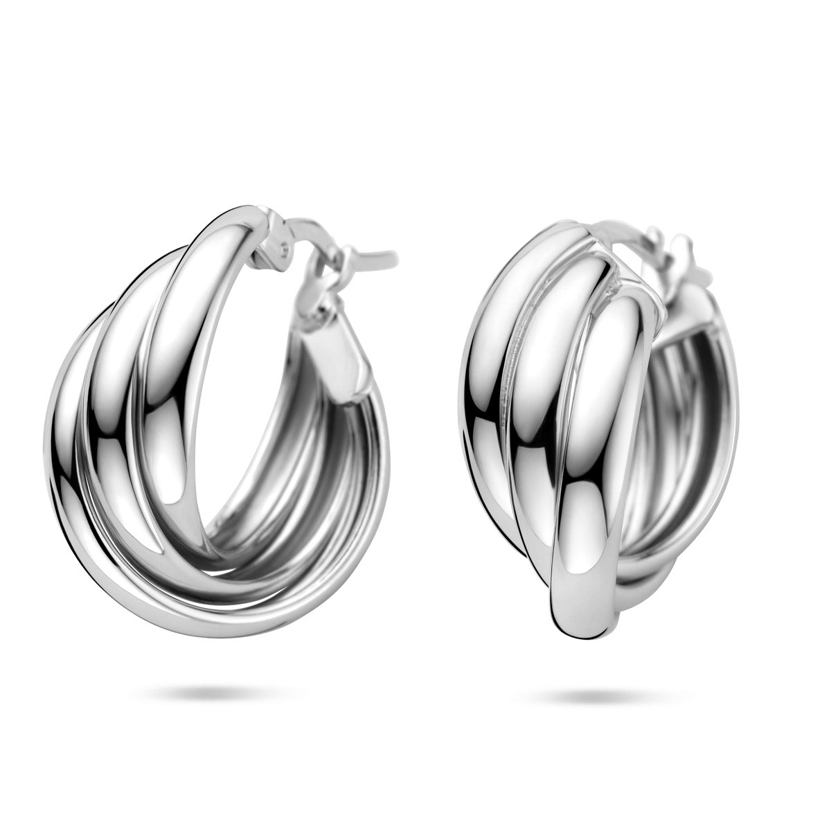 Ohrringe 21 mm Silber rhodiniert