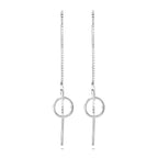 doortrekoorbellen ringetjes 95 mm zilver gerhodineerd - rondje,bolletje,ringetje,draad
