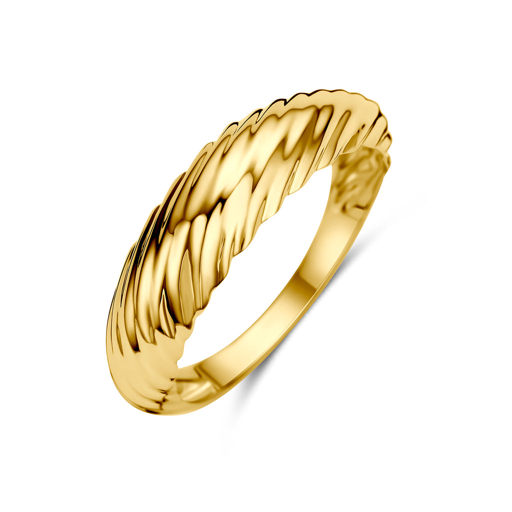 9k ring gedraaid 9K geel - gedraaid