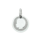 Anhänger Junge poly/matt 12 bis 16 mm Silber rhodiniert