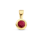 hanger met geboortesteen 11 mm zilver verguld (geel)