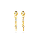 oorhangers zirkonia 23 mm 1 micron zilver verguld (geel)