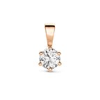 Anhänger Zirkonia 12 mm 14K Roségold