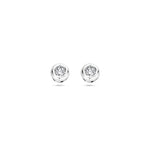 oorknoppen diamant 0.10 ct (2x 0.05ct) h si 14K witgoud
