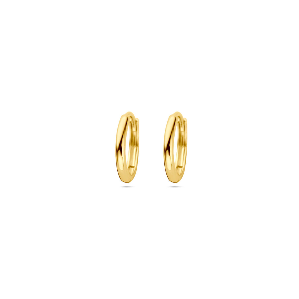 Ohrhänger 1,5 mm halbkreisförmiges Rohr aus 14-karätigem Gelbgold