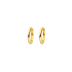 Ohrhänger 1,5 mm halbkreisförmiges Rohr aus 14-karätigem Gelbgold