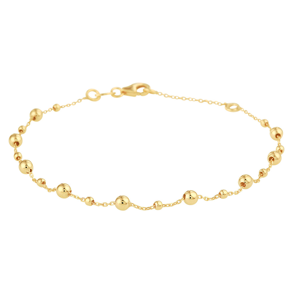 Armbandkugeln 0,8 mm 16,5 - 18,5 cm 14K Gelbgold