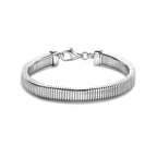 Armband Tubogas 7,6 mm 18 cm Silber rhodiniert
