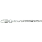 Ankerkette diamantgeschliffen 2,1 mm Sterlingsilber weiß
