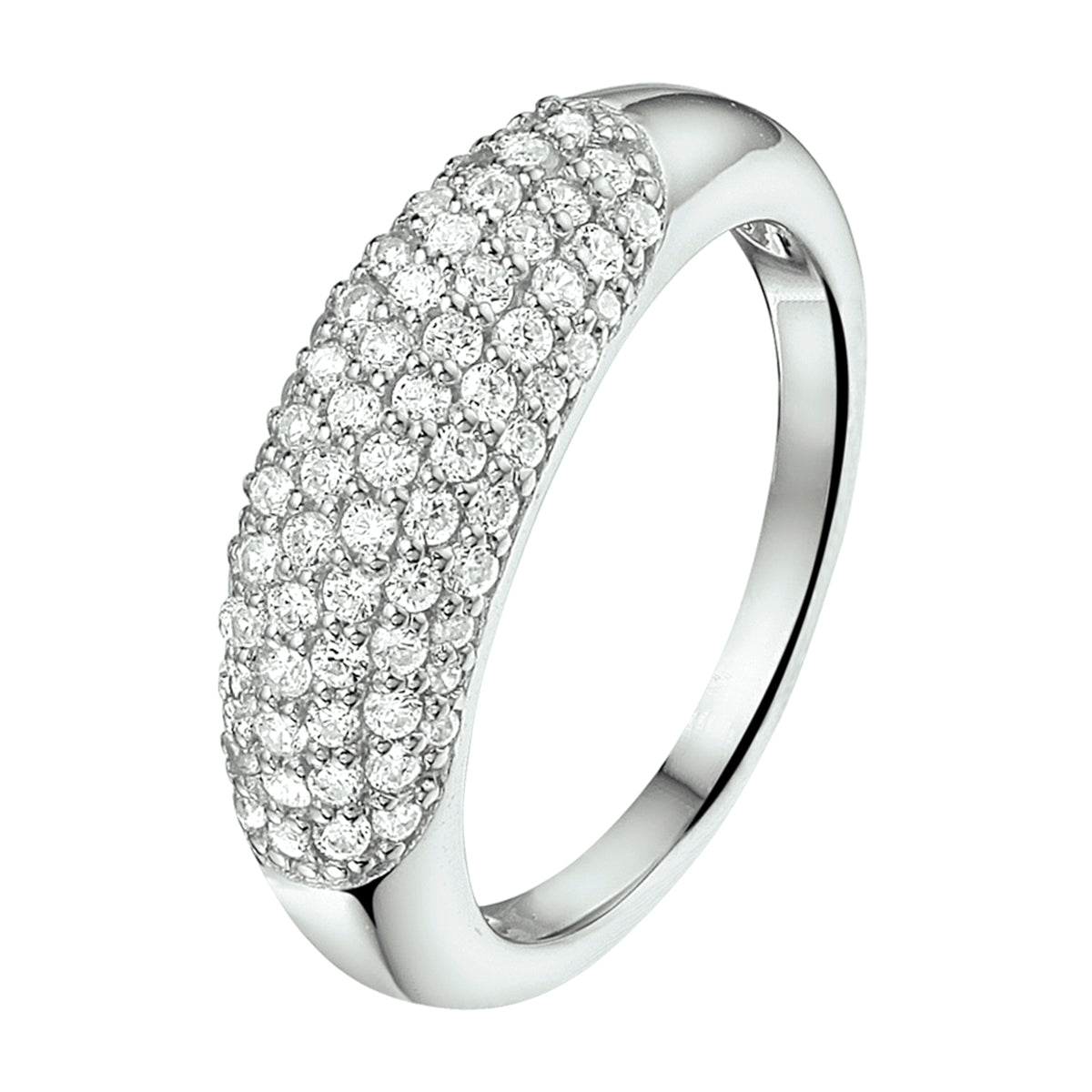 Ring Zirkonia Silber rhodiniert