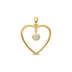 9k hanger hart zirkonia 13 mm 9K geel