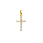 Anhänger Kreuz Zirkonia 13,5 mm 14K Gelbgold