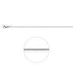 collier gourmette 1,1 mm 41 - 43 - 45 cm 18K witgoud
