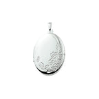 medaillon gravure 26 mm zilver gerhodineerd