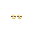 oorknoppen bloem zirkonia gediamanteerd 6 mm 14K geelgoud