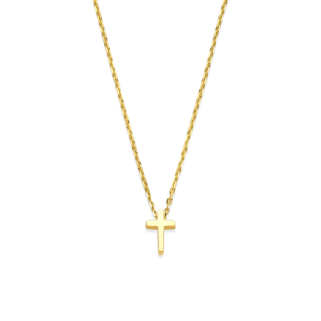 9k collier kruis 41 - 43 - 45 cm 9K geel