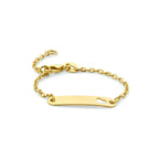 Gravurarmband Herzplättchen 4,0 mm 14K Gelbgold