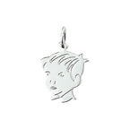 Anhänger Junge 16 mm Silber weiß