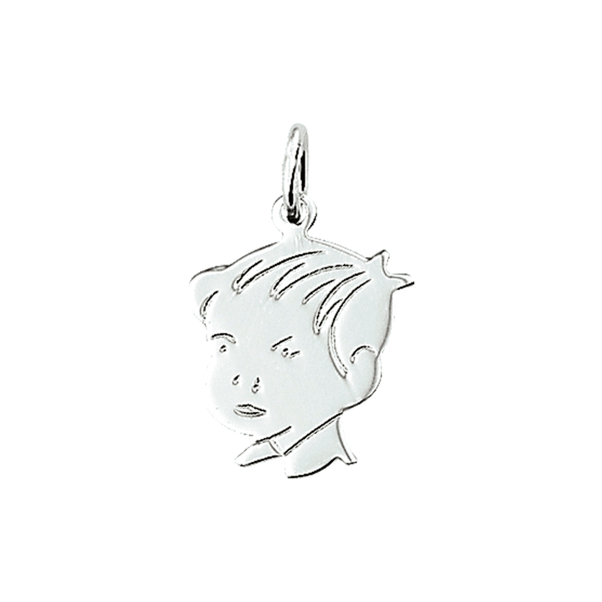 Anhänger Junge 16 mm Silber weiß